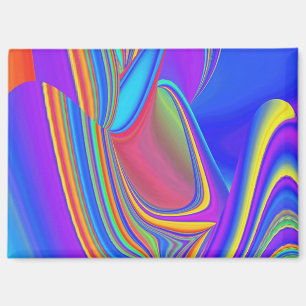 Summerfeeling , Abstrakt 3D Rainbowart Magnet