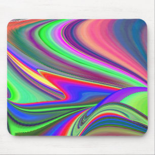 Summerfeeling , Abstrakt 3D Rainbowart Mousepad