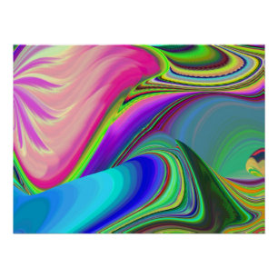 Summerfeeling , Abstrakt 3D Rainbowart Poster
