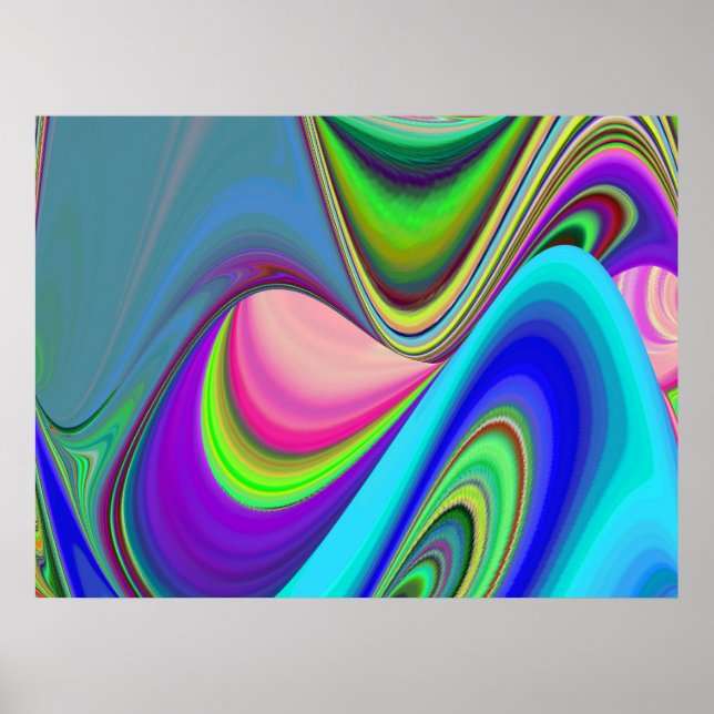 Summerfeeling , Abstrakt 3D Rainbowart Poster (Vorne)
