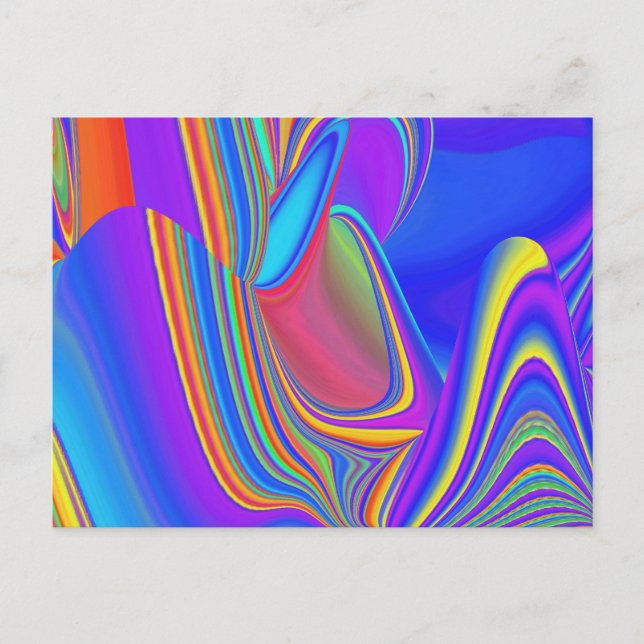 Summerfeeling , Abstrakt 3D Rainbowart Postkarte (Vorderseite)