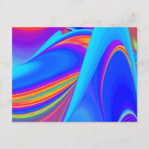 Summerfeeling , Abstrakt 3D Rainbowart Postkarte