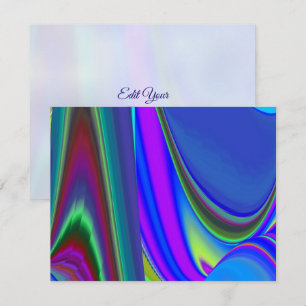 Summerfeeling , Abstrakt 3D Rainbowart RSVP Karte