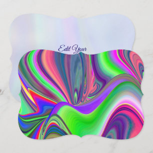 Summerfeeling , Abstrakt 3D Rainbowart Save The Date