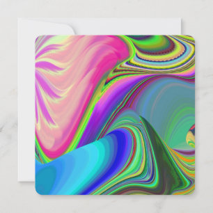Summerfeeling , Abstrakt 3D Rainbowart Save The Date