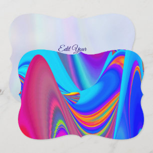 Summerfeeling , Abstrakt 3D Rainbowart Save The Date