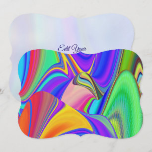 Summerfeeling , Abstrakt 3D Rainbowart Save The Date