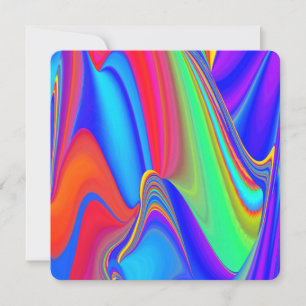 Summerfeeling , Abstrakt 3D Rainbowart Save The Date