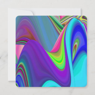 Summerfeeling , Abstrakt 3D Rainbowart Save The Date