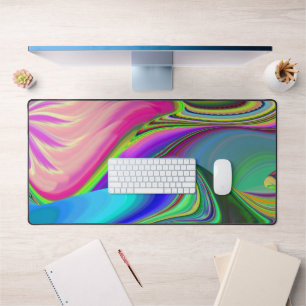 Summerfeeling , Abstrakt 3D Rainbowart Schreibtischunterlage