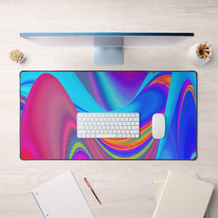 Summerfeeling , Abstrakt 3D Rainbowart Schreibtischunterlage