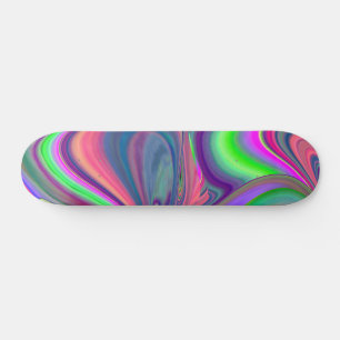 Summerfeeling , Abstrakt 3D Rainbowart Skateboard