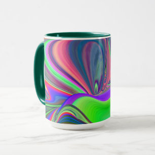Summerfeeling , Abstrakt 3D Rainbowart Tasse