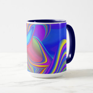 Summerfeeling , Abstrakt 3D Rainbowart Tasse