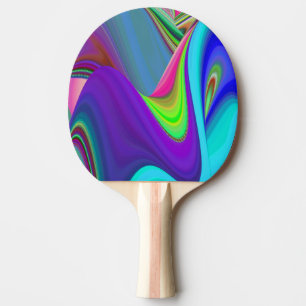 Summerfeeling , Abstrakt 3D Rainbowart Tischtennis Schläger