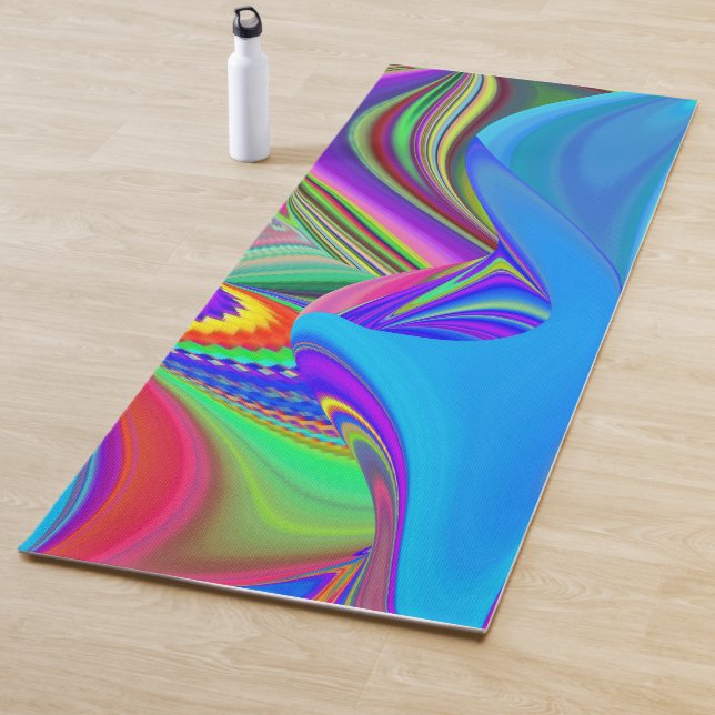 Summerfeeling , Abstrakt 3D Rainbowart Yogamatte (Beispiel)
