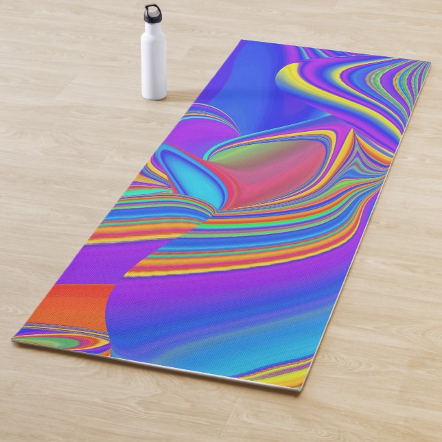 Summerfeeling , Abstrakt 3D Rainbowart Yogamatte (Beispiel)