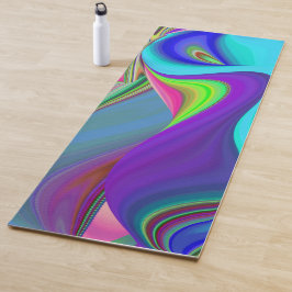 Summerfeeling , Abstrakt 3D Rainbowart Yogamatte