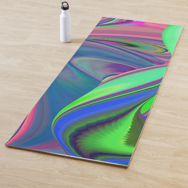 Summerfeeling , Abstrakt 3D Rainbowart Yogamatte (Beispiel)