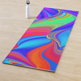 Summerfeeling , Abstrakt 3D Rainbowart Yogamatte