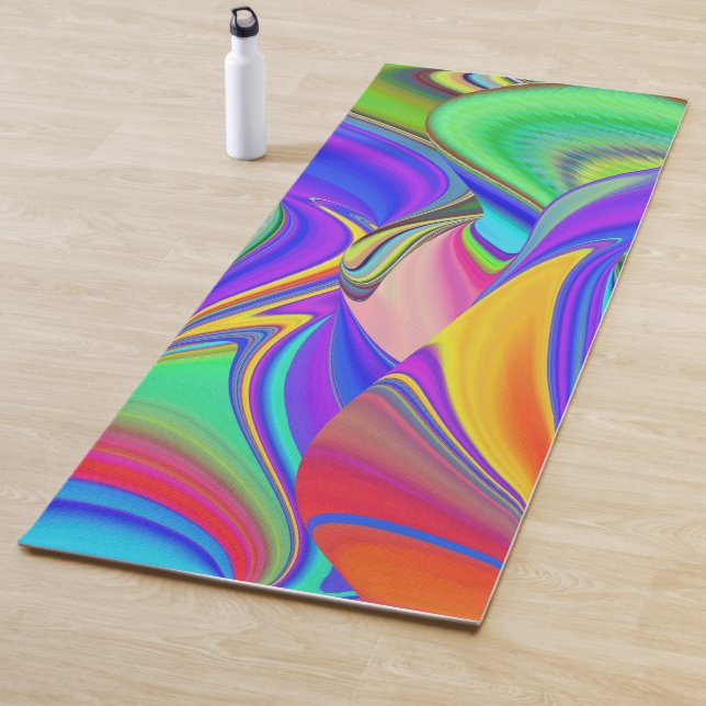 Summerfeeling , Abstrakt 3D Rainbowart Yogamatte (Beispiel)