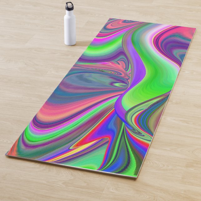 Summerfeeling , Abstrakt 3D Rainbowart Yogamatte (Beispiel)