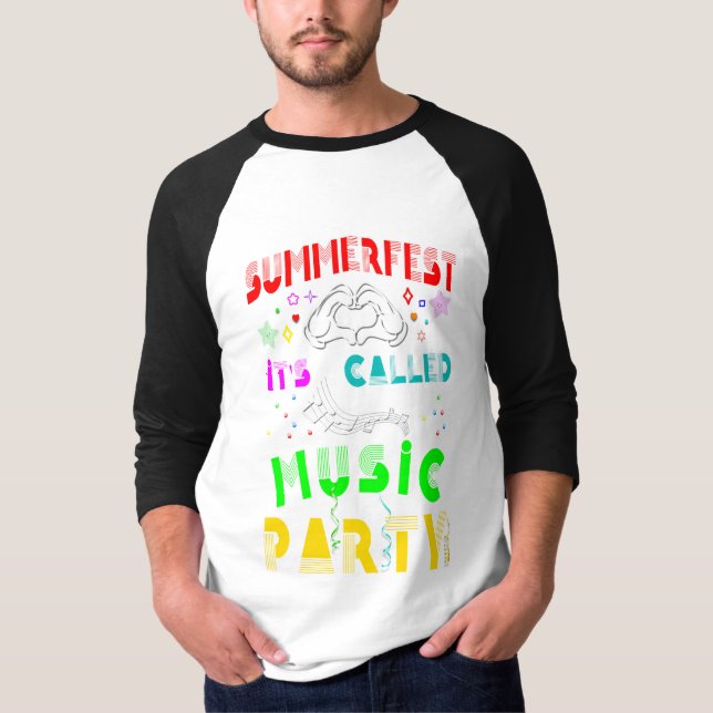 Summerfest Es heißt Music Party T-Shirt (Vorderseite)