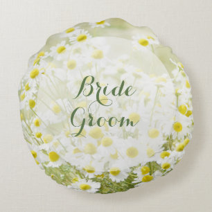 Summerfield Daisies Blume Daisy Wedding Forever Rundes Kissen