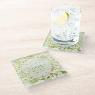 Summerfield Daisies Chamomile Blume Wedding Cheers Glasuntersetzer
