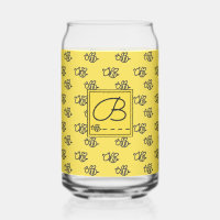 Summergelbe Bienendoodles Mit Monogramm
