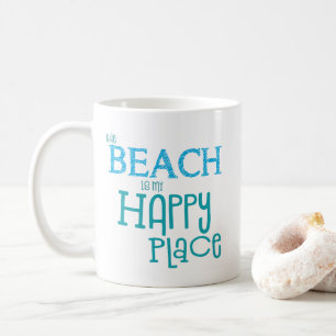 Summerisches Zitat Der Strand ist mein glücklicher Kaffeetasse