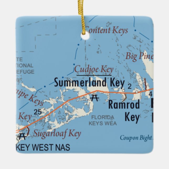 Summerland Key Florida Template Keramik Ornament (Vorderseite)