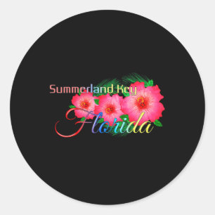 Summerland Key Florida Tropische Blume Familie Vac Runder Aufkleber