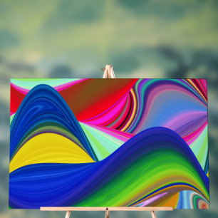 Summerrainbow , Abstrakt 3D Rainbowart Acrylschild