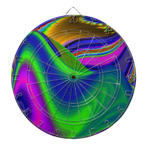 Summerrainbow , Abstrakt 3D Rainbowart Dartscheibe