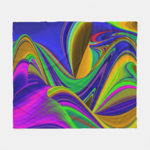 Summerrainbow , Abstrakt 3D Rainbowart Fleecedecke