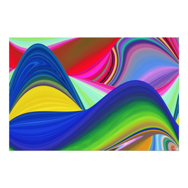 Summerrainbow , Abstrakt 3D Rainbowart Fotodruck (Vorne)