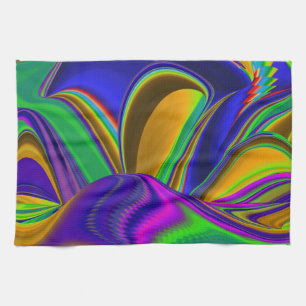 Summerrainbow , Abstrakt 3D Rainbowart Geschirrtuch
