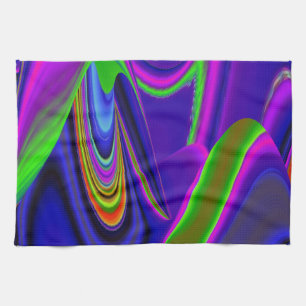 Summerrainbow , Abstrakt 3D Rainbowart Geschirrtuch