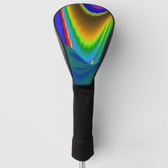 Summerrainbow , Abstrakt 3D Rainbowart Golf Headcover (Vorderseite)