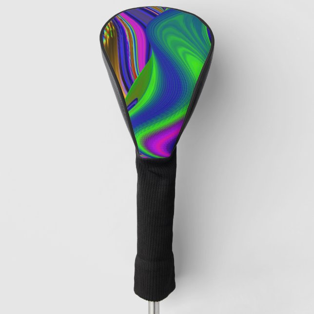 Summerrainbow , Abstrakt 3D Rainbowart Golf Headcover (Vorderseite)