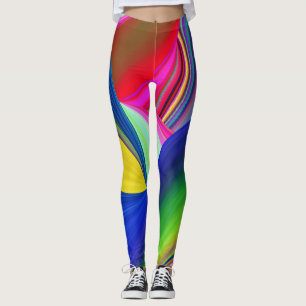 Summerrainbow , Abstrakt 3D Rainbowart Leggings