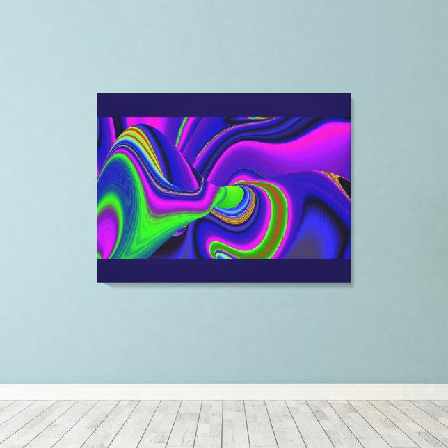 Summerrainbow , Abstrakt 3D Rainbowart Leinwanddruck (Insitu (Holzboden))