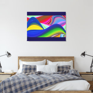 Summerrainbow , Abstrakt 3D Rainbowart Leinwanddruck