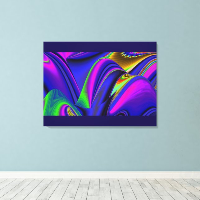 Summerrainbow , Abstrakt 3D Rainbowart Leinwanddruck (Insitu (Holzboden))
