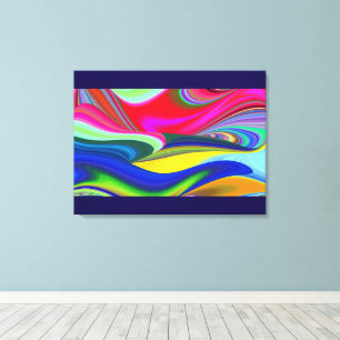 Summerrainbow , Abstrakt 3D Rainbowart Leinwanddruck
