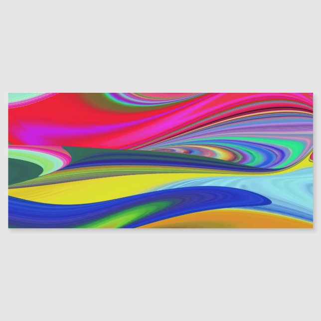 Summerrainbow , Abstrakt 3D Rainbowart Magnetkarte (Vorderseite)