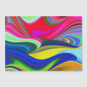 Summerrainbow , Abstrakt 3D Rainbowart Magnetkarte
