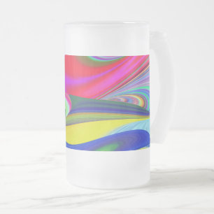 Summerrainbow , Abstrakt 3D Rainbowart Mattglas Bierglas