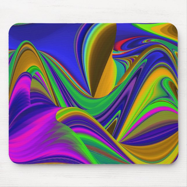 Summerrainbow , Abstrakt 3D Rainbowart Mousepad (Vorne)